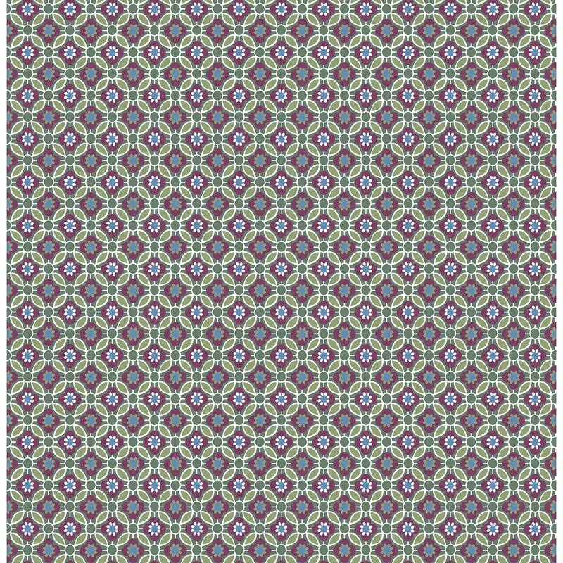 A-Street Prints Audra Purple Floral Wallpaper