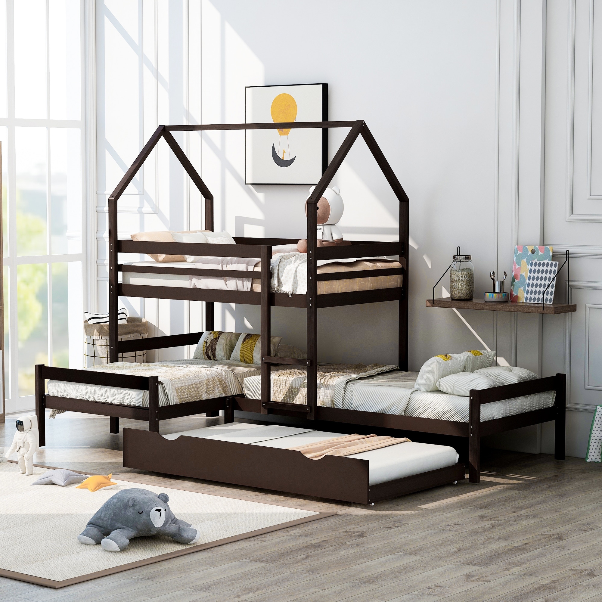 Triple bed cheap with trundle