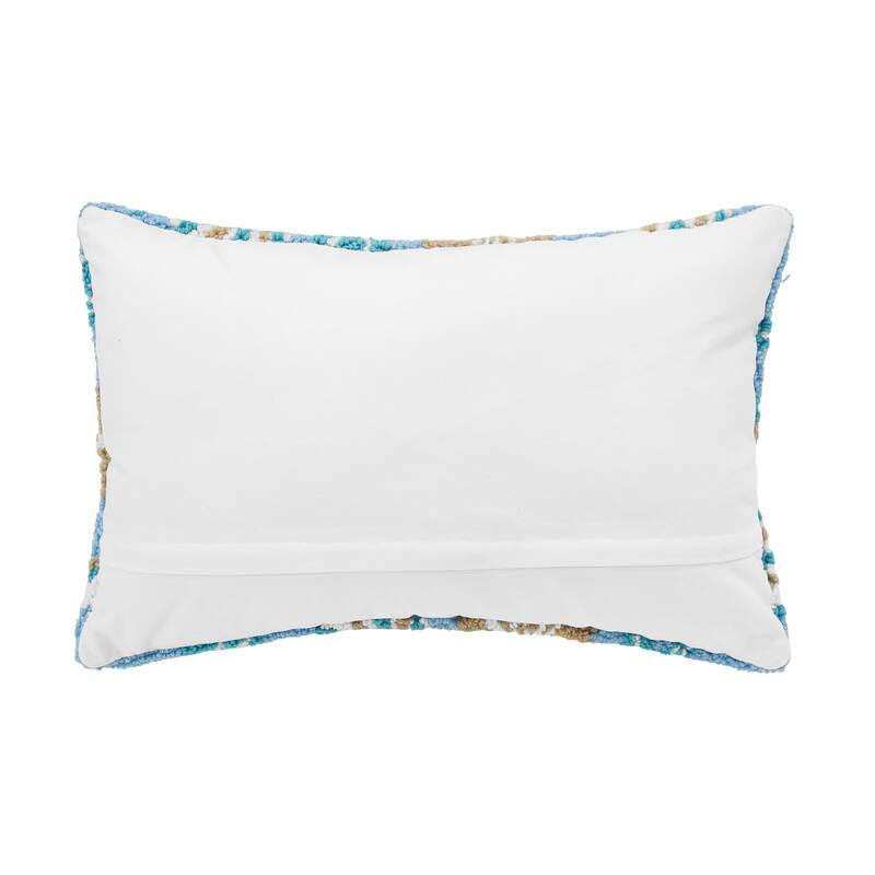 Sea Sand & Shells Hooked Throw Pillow