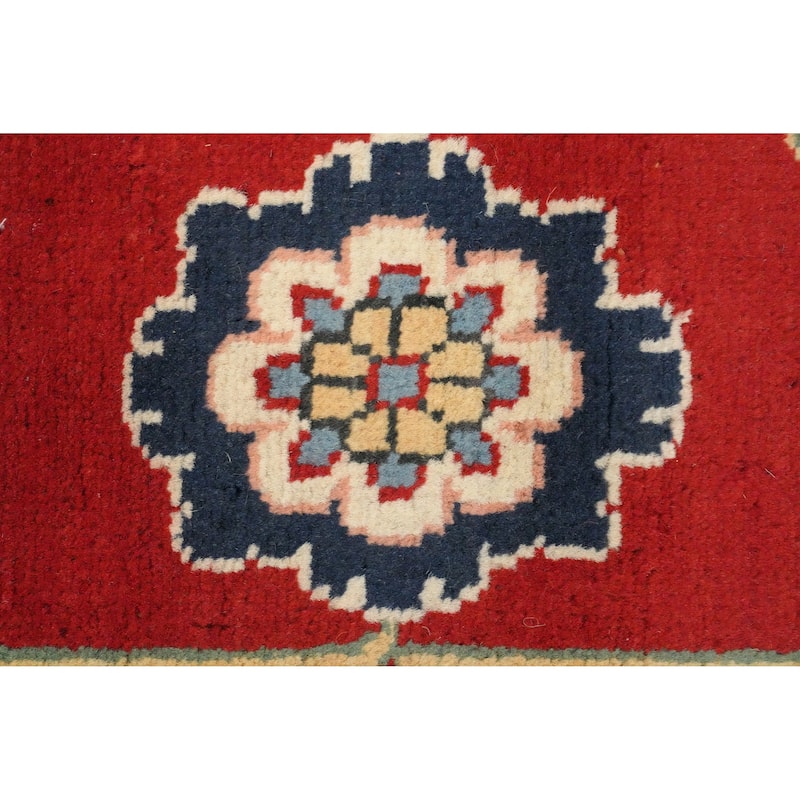 Hand Knotted Oriental 100% Wool Carpet Traditional Medallion Navy Blue & Blues Heriz Area Rug - 8' 8'' X 6' 3''