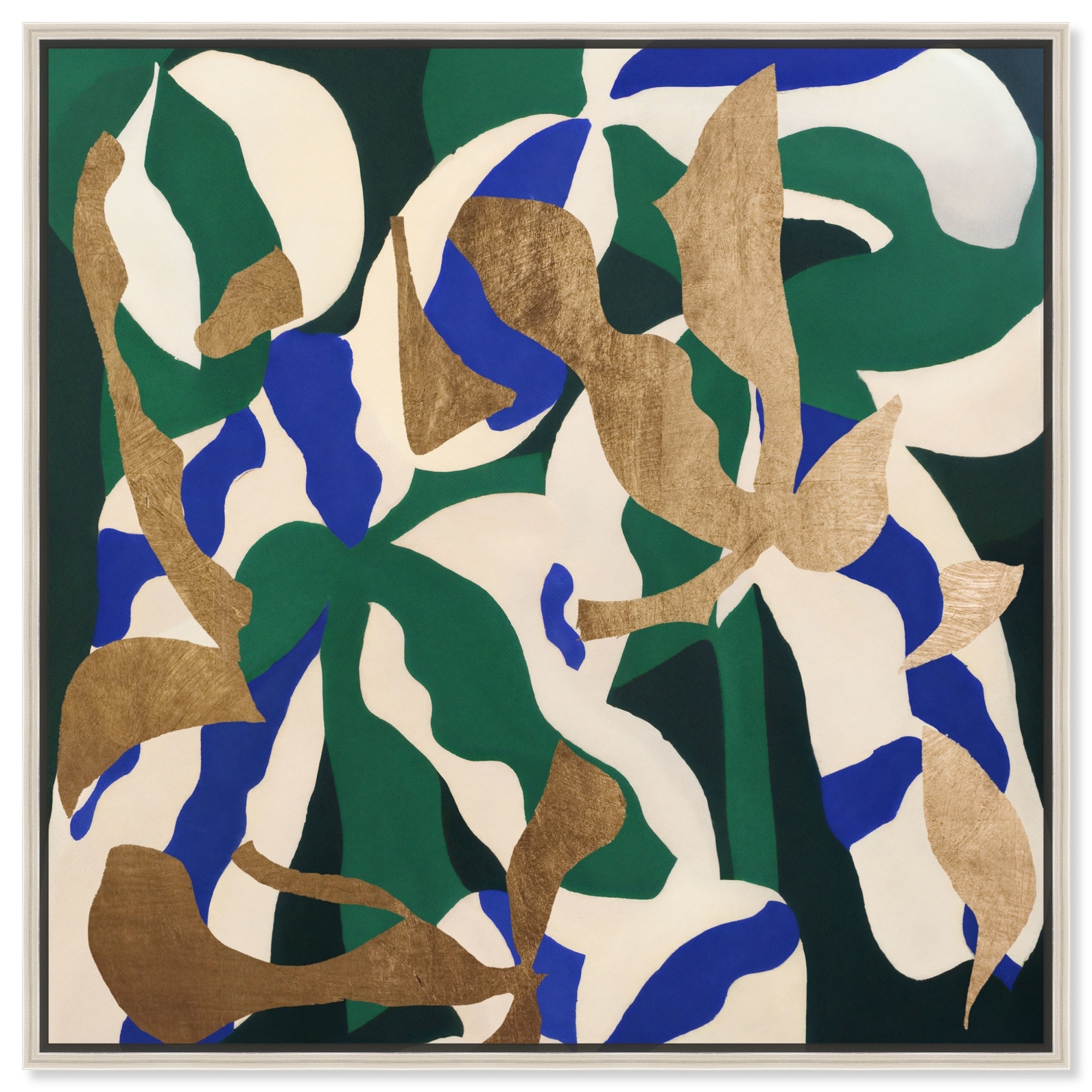 Floral Textile II Canvas Retro Geometric Abstract Wall Art by Art Remedy