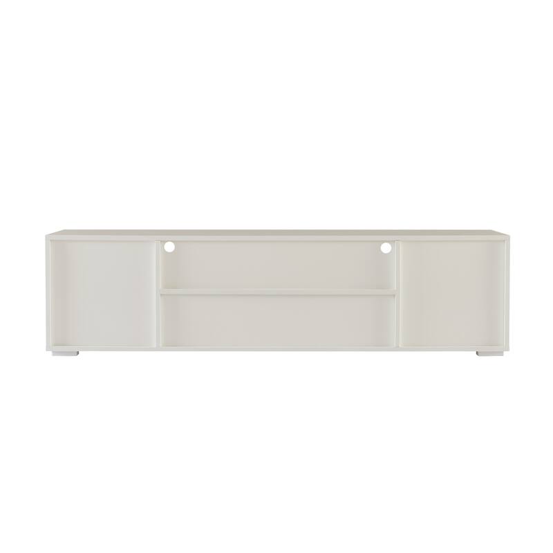 Modern 63-in 3-Doors Storage LED TV Stand for TVs up to 69-in with Remote
