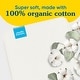 preview thumbnail 2 of 6, 10 Organic Cotton Wipes - White