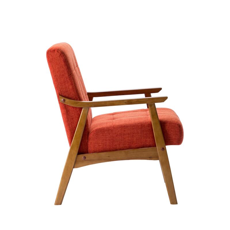 Carson Carrington Ingerod Tufted Fabric Accent Chair with Rubberwood Legs