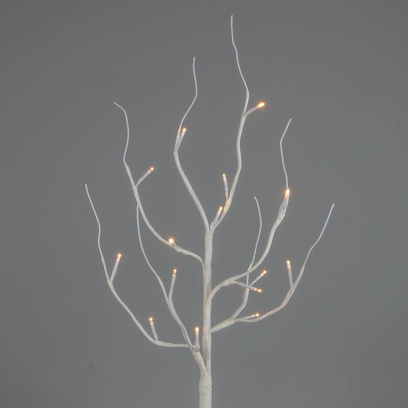 27 in White LED Branches with Timer Set of 2
