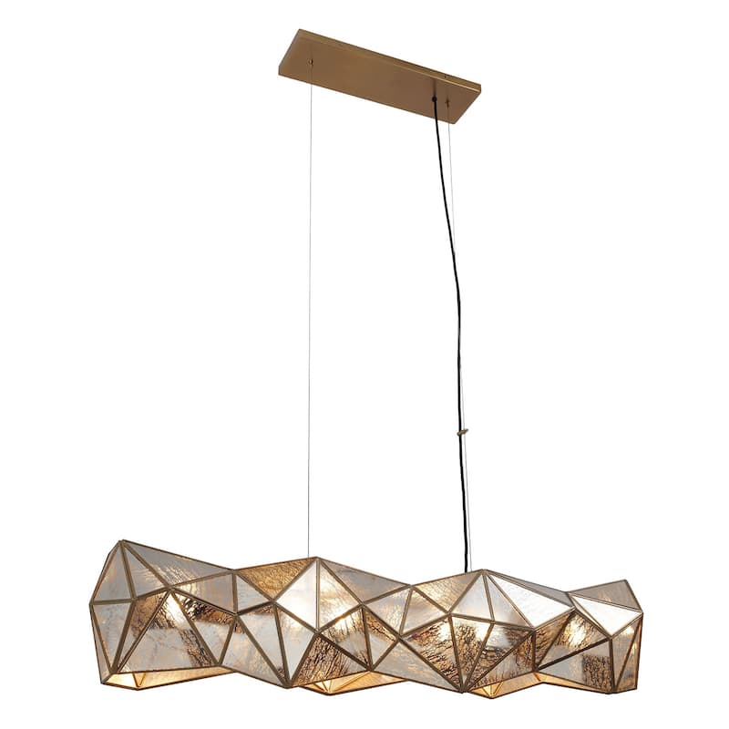 Metropolitan N1696 Geo-Gem 6 Light 48" Wide Linear Chandelier