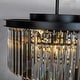 preview thumbnail 3 of 2, CraftHome Modern Tier Fringe Crystal Chandelier in Black