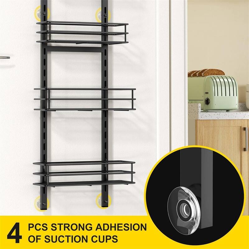 12 Inches Wide Pantry Door Organizer - 11.81"D x 4.72"W x 49.92"H