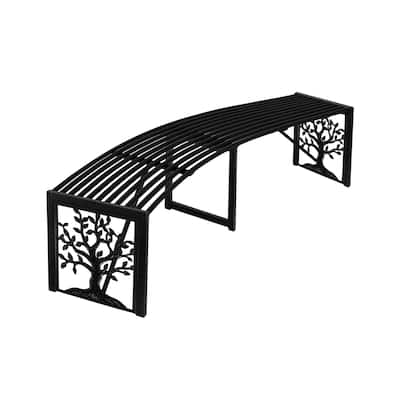 Curved Metal Bench Tree of Life
