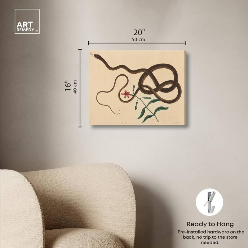 The Coach Whip Snake 1743 Canvas by Art Remedy, Gallery Wrapped