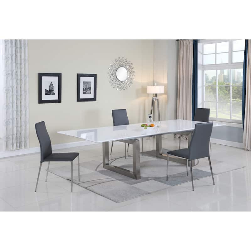 Somette Eliza 5-Piece Dining Set with Upholstered Chairs