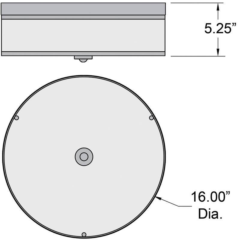 Access Lighting Mia - LED Flush Mount - Small - Brushed Steel Finish - Fabric Shade - Acrylic Diffuser
