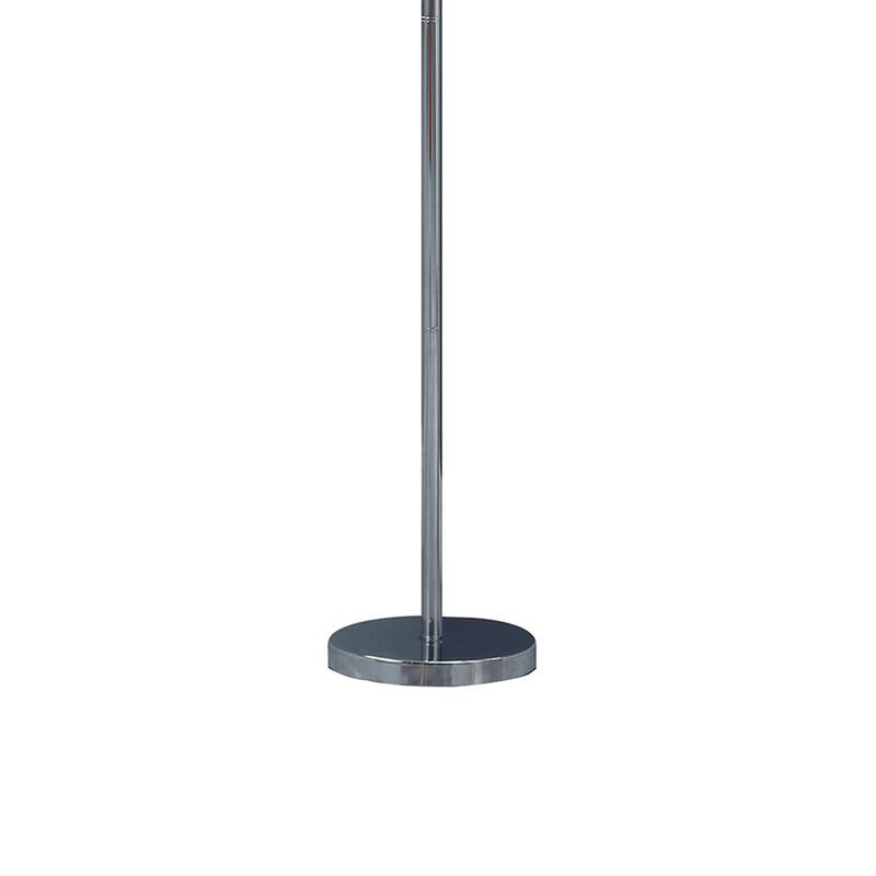 Finn 63 Inch Glamorous Floor Lamp, Rose Accent Shade, 100W, Purple, Silver
