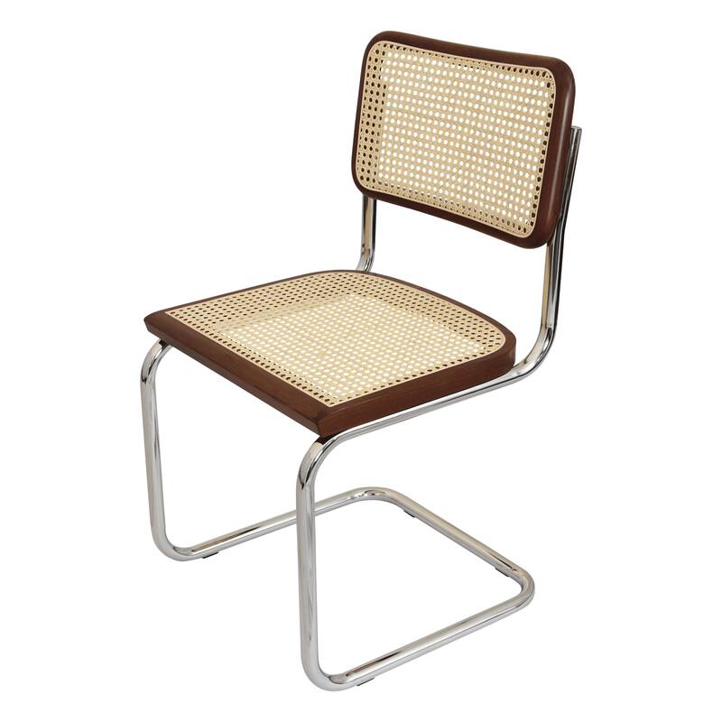 Breuer Chair Company Marcel Breuer Cesca Cane Cantilever Side Chair w/ Chrome Steel Frame (Various Wood & Cane Colors)