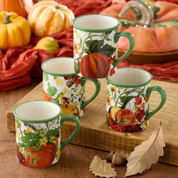 Certified International (Set of 4) 18oz Harvest Fields Mugs