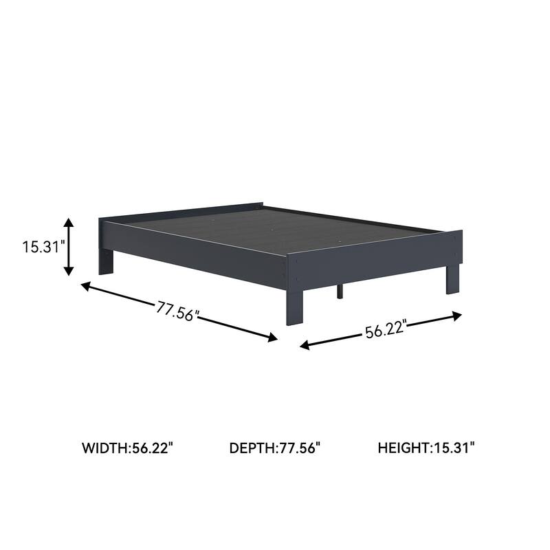 Signature Design by Ashley Simmenfort Blue Platform Bed
