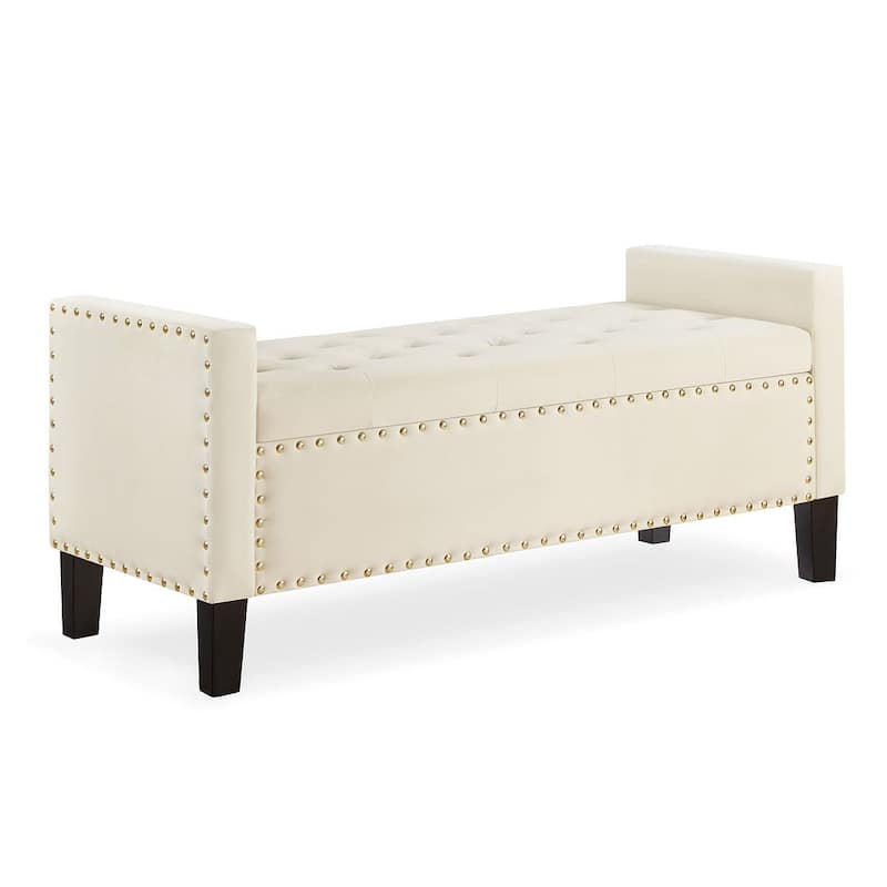 Tufted Button Storage Ottoman Bench - 48"L x 18.5"W x 22" H