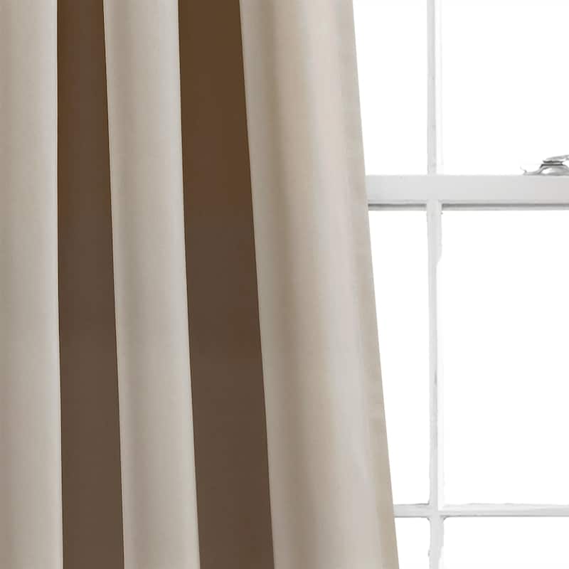 Lush Decor Insulated Rod Pocket Blackout Window Curtain Panel Pair
