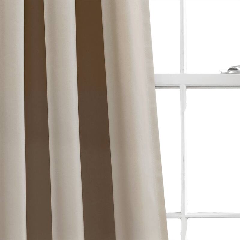 Lush Decor Insulated Rod Pocket Blackout Window Curtain Panel Pair