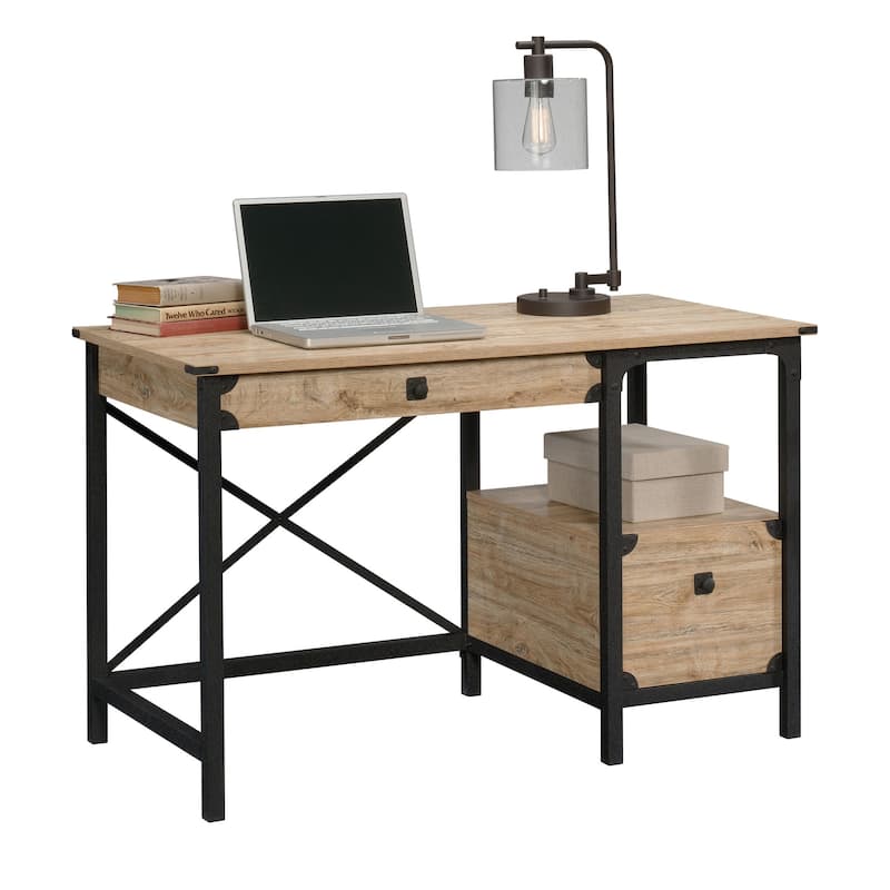 Wood Desk with Rustic Industrial Style