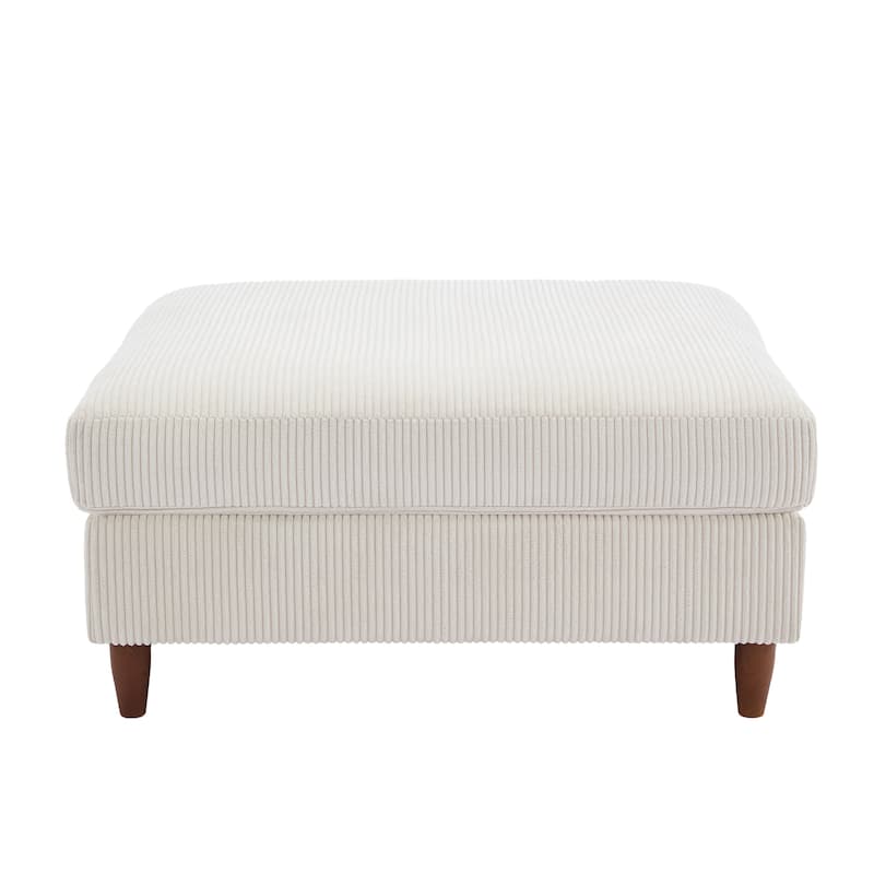 Corduroy Accent Chair with Ottoman Modular Couch Sectional Sofa
