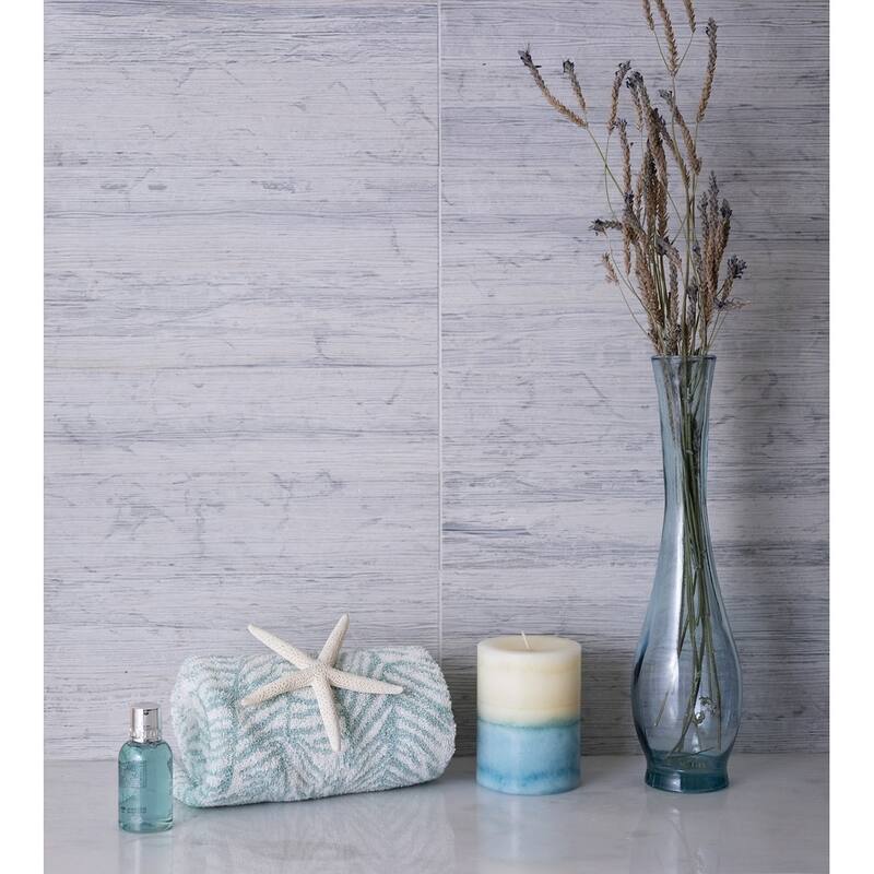 Artisana 3x12 in. Textured Etched Linear Wave Elongated Subway Wall and Floor Tile (5 sq ft/case, 20-Pack)