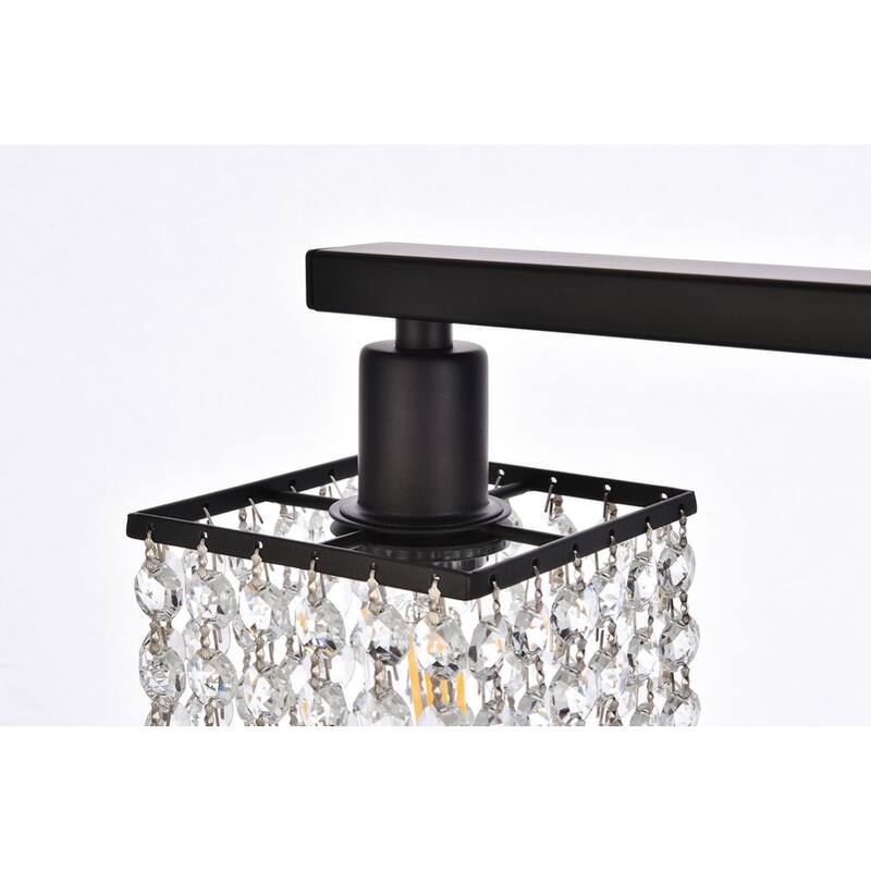 Phoenix 3 Light Bath Sconce with Clear Crystals