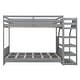preview thumbnail 9 of 34, Full Over Full/Futon Bunk Bed with Storage Staircase and Drawers, Kids Wood Convertible Bunk Bed Frame with Bedside Table
