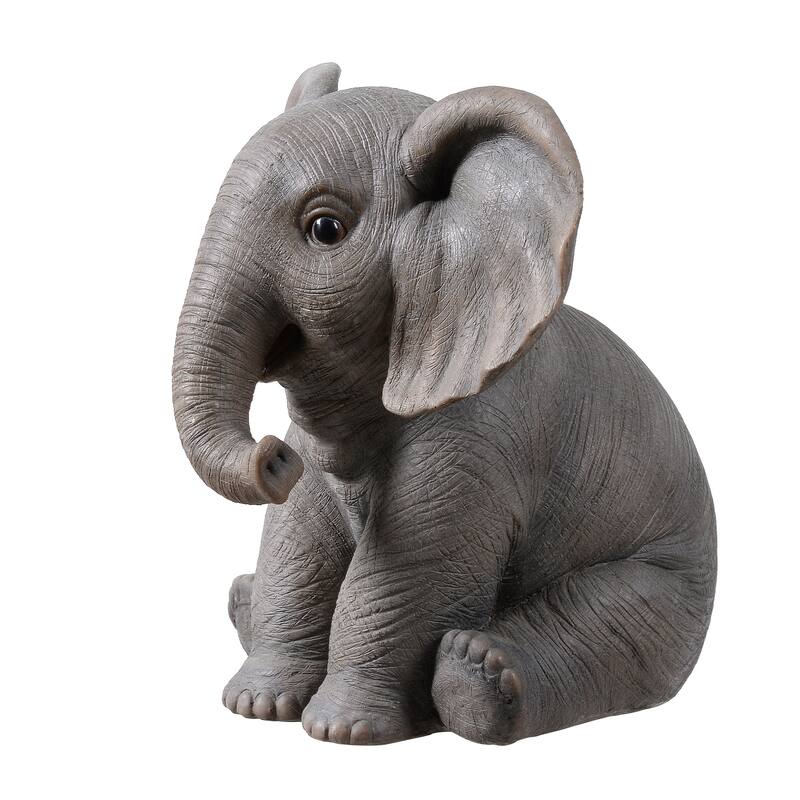 7" H Sitting Baby Elephant