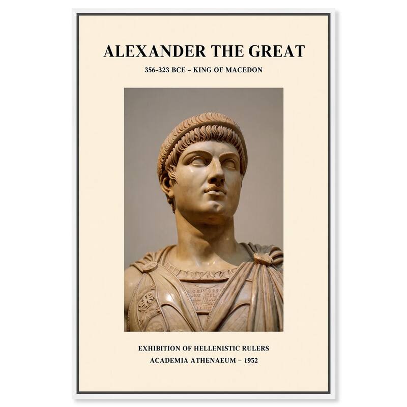 Alexander the Great Canvas by Art Remedy - White - 16" x 24"