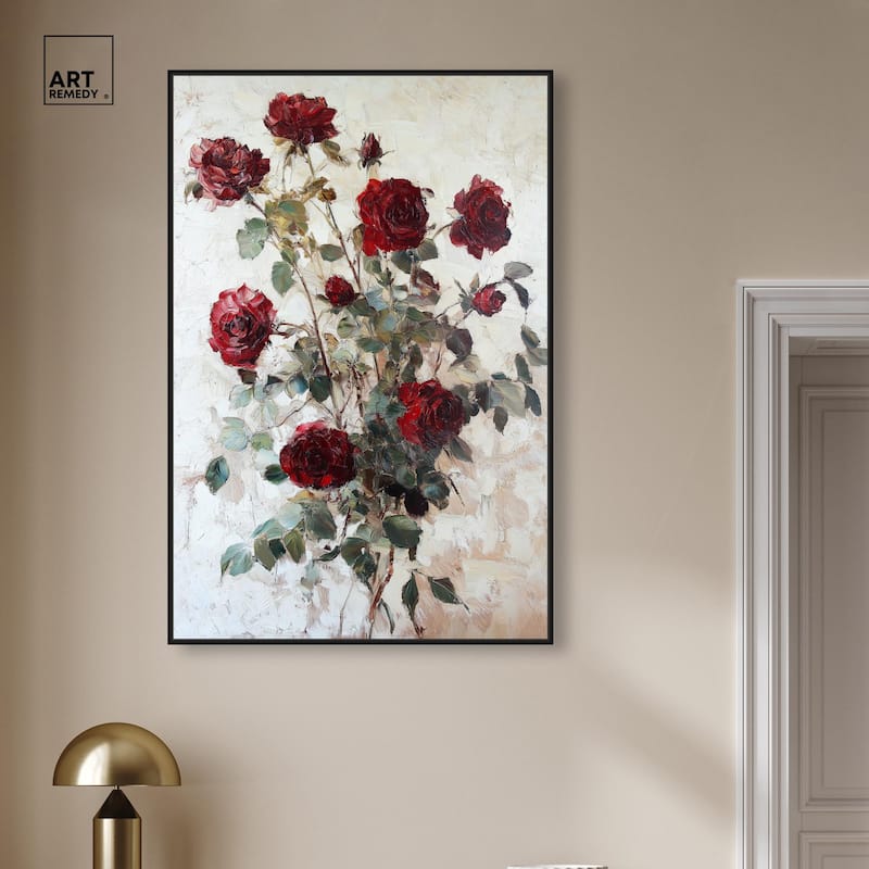 Velvet Vermilion I Canvas by Art Remedy