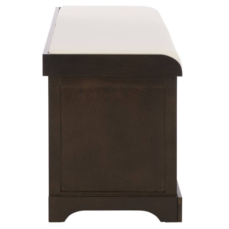 SAFAVIEH Eola Grey/ White Storage Bench - 47" x 16.1" x 19.9" - 47"W x 16"D x 20"H