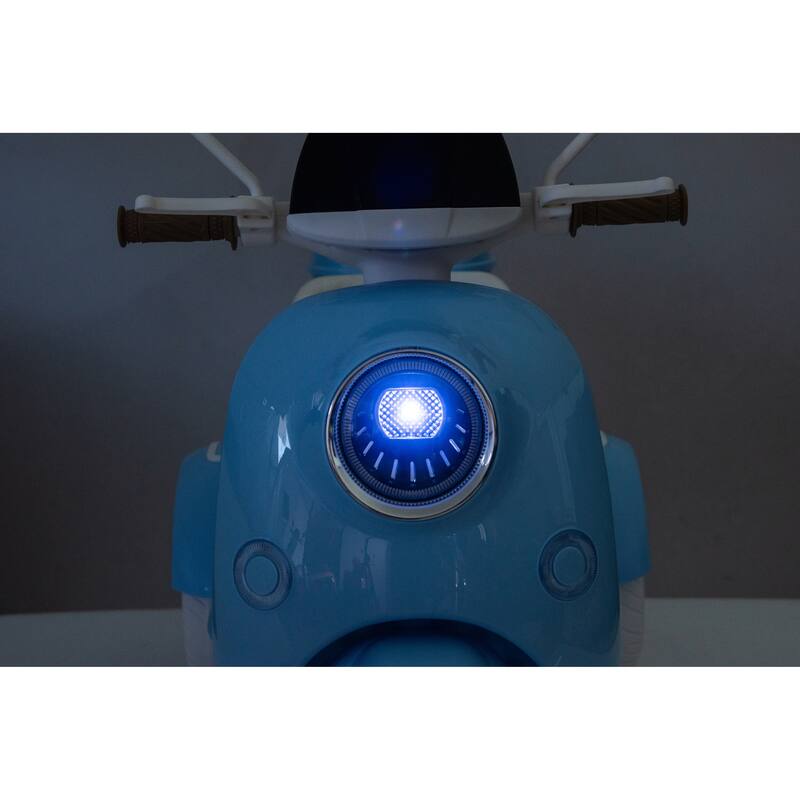 12V Kids Electric Motorcycle, 3 Wheels Ride On Scooter with USB,Bluetooth,Lights,Storage Box, 2 Seats Dual Motor Motorbike