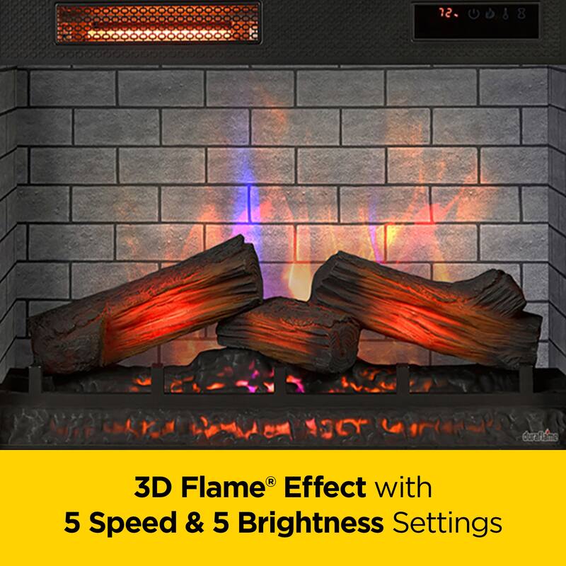 duraflame® Electric Fireplace Wall Mantel with Infrared Heater and Remote Control