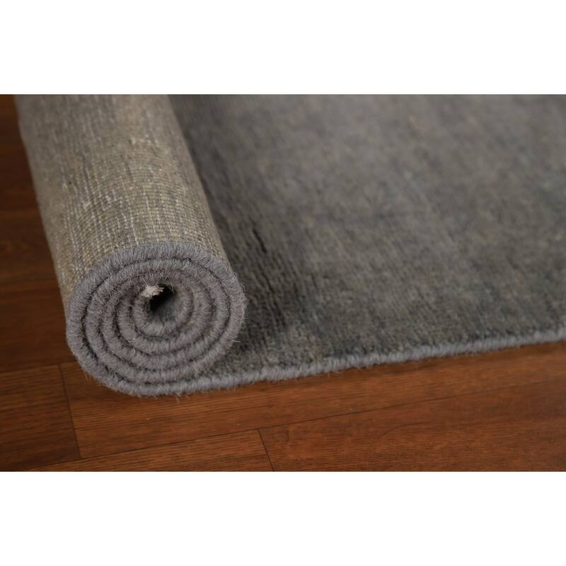 Contemporary Gabbeh Runner Rug Hand-Knotted Wool Carpet - 2'8"x 9'5"