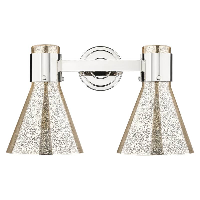 Innovations Lighting 464-2W-G464C-7ME Lawton Cone 2 Light 16" Wide