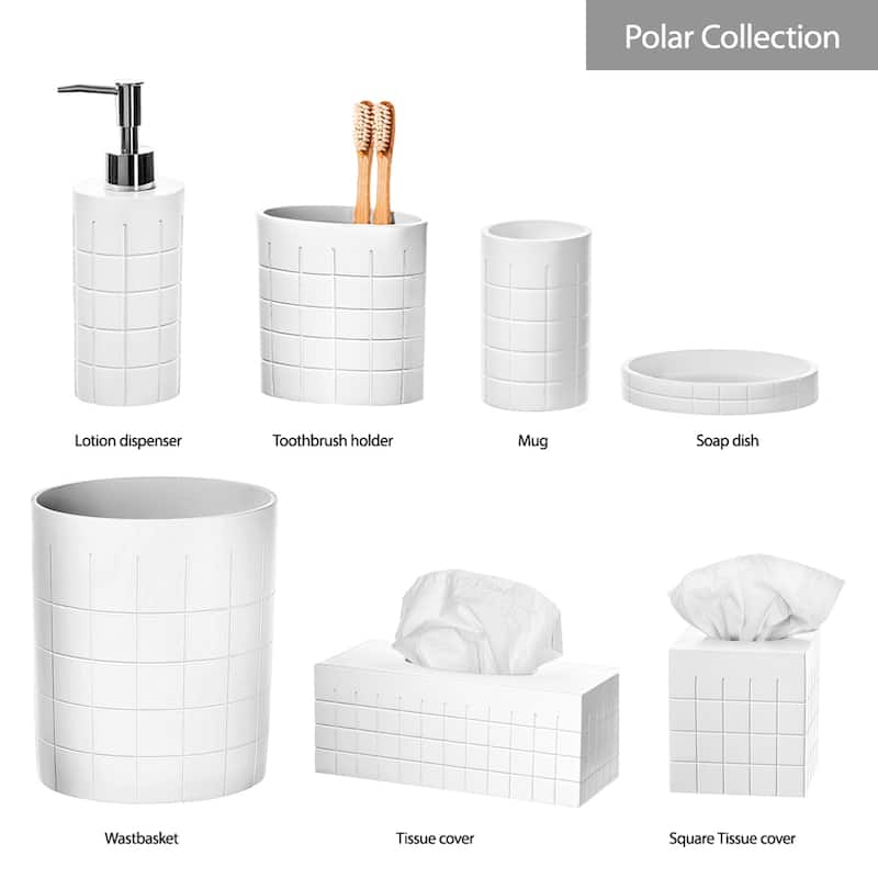 Creative Scents Polar White Decorative Bathroom Tissue Holder