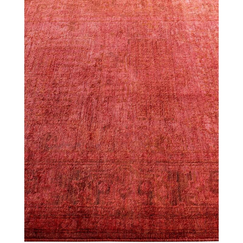 Overdyed, One-of-a-Kind Hand-Knotted Area Rug - Pink - 4' 1" x 6' 0"