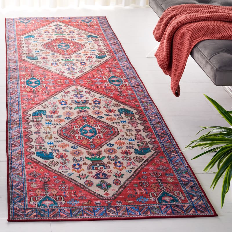 SAFAVIEH Tucson Machine Washable Slip Resistant Eilish Boho Oriental