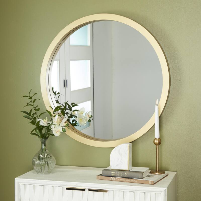 Black, White or Gold Wooden Room Wall Mirror with Thin Frame