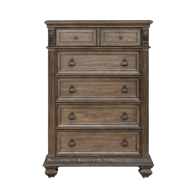 Liberty Furniture Carlisle Court Bedroom 5 Drawer Chest Chestnut Finish