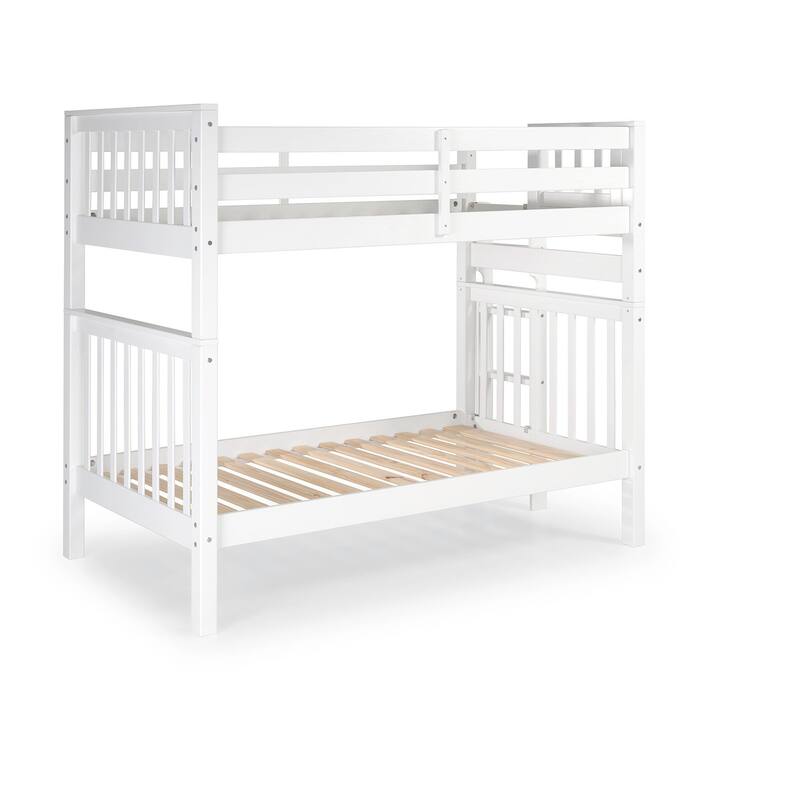 Taylor & Olive Trillium Tall Twin over Twin Bunk Bed with End Ladder