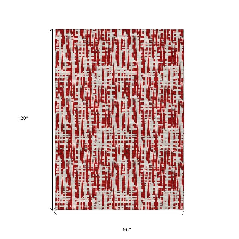 HomeRoots Abstract Transitional Rectangle Outdoor Rug