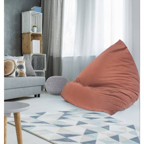 Spitiko Homes Standard Velvet Bean Bag Chair & Lounger/Blush Pink 50x30x33