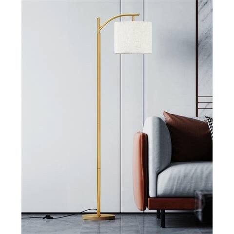 Curved Floor Lamp With Remote Control And Stepless Dimming Bulb