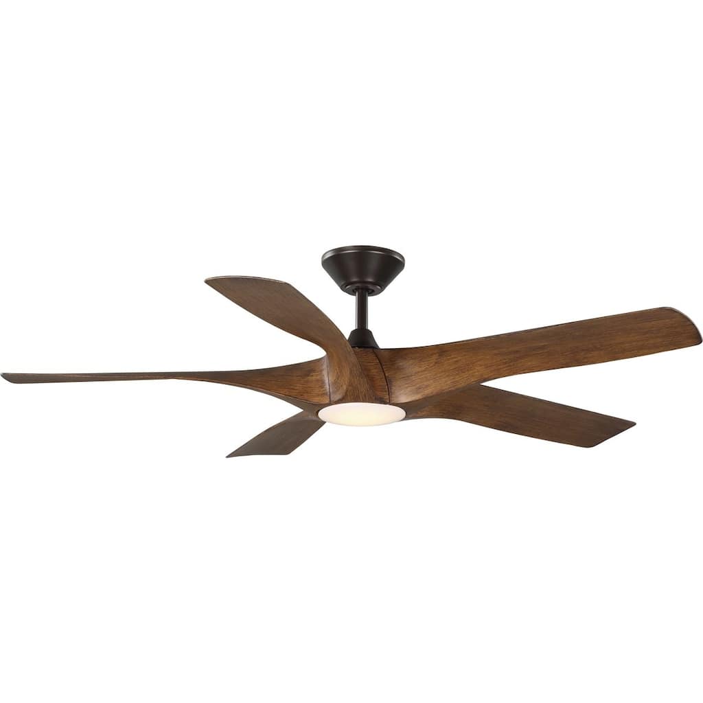 Vernal Collection 60-Inch 5-Blade LED Wifi DC Smart Ceiling Fan - 60 in x 60 in x 14.25 in