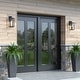 preview thumbnail 8 of 12, 1 Light Outdoor Wall Sconce in Multiple Size and Finishes 13 Inch - Powder Coat Black