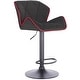 preview thumbnail 7 of 41, Modern Home Luxe Spyder Contemporary Adjustable Suede Barstool - Modern Comfortable Adjusting Height Counter/Bar Stool Single - Black/Red