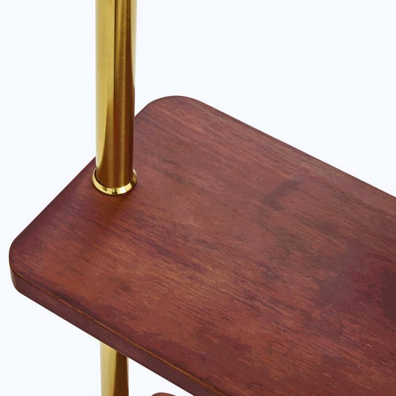 70" Tall Industrial Coat Rack for Entryway, Solid Wood & Stainless Steel, Double Layer Hanging Rack