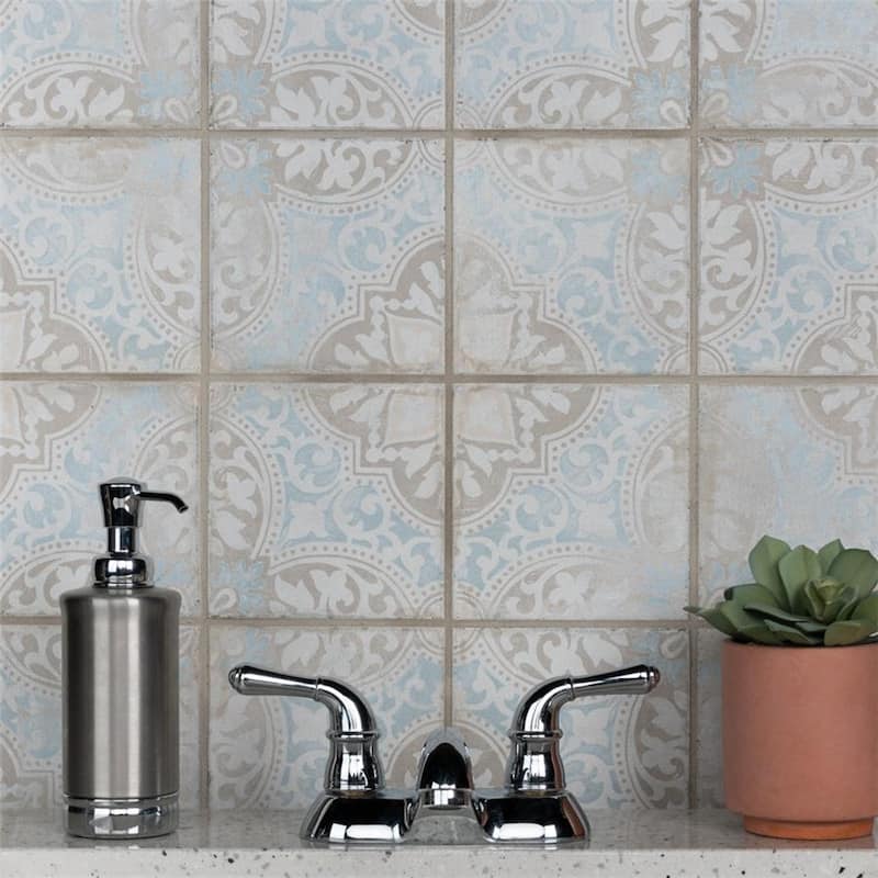 Merola Tile Barcelona Decor Montjuic 5-3/4" x 5-3/4" Porcelain Floor and Wall Tile